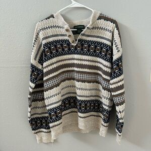 Hill Archer VTG Grandpa Sweater Woven Knit Pullover Medium